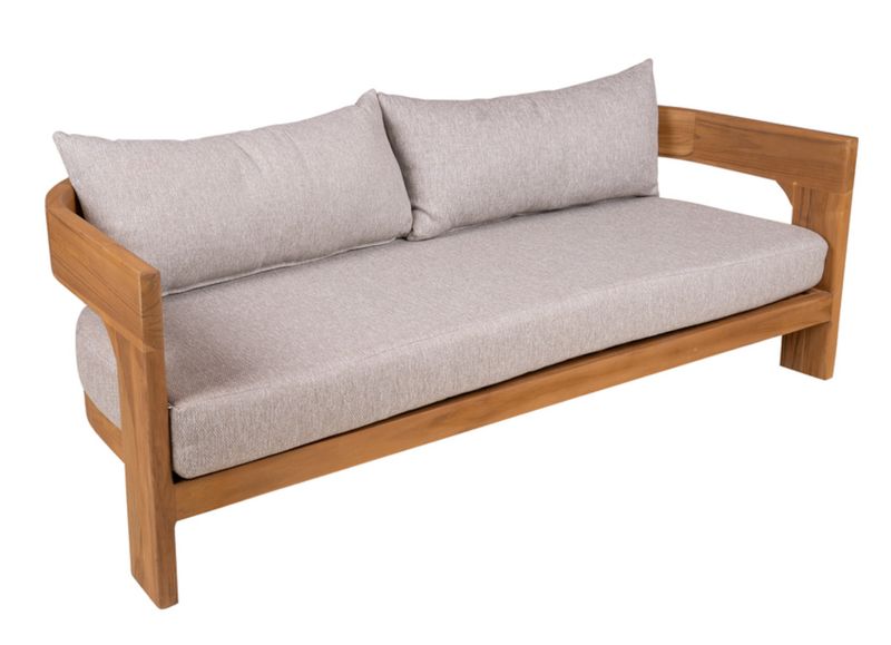 Gartenbank DARA Holz 183 cm halbrund, halbrundes Gartensofa