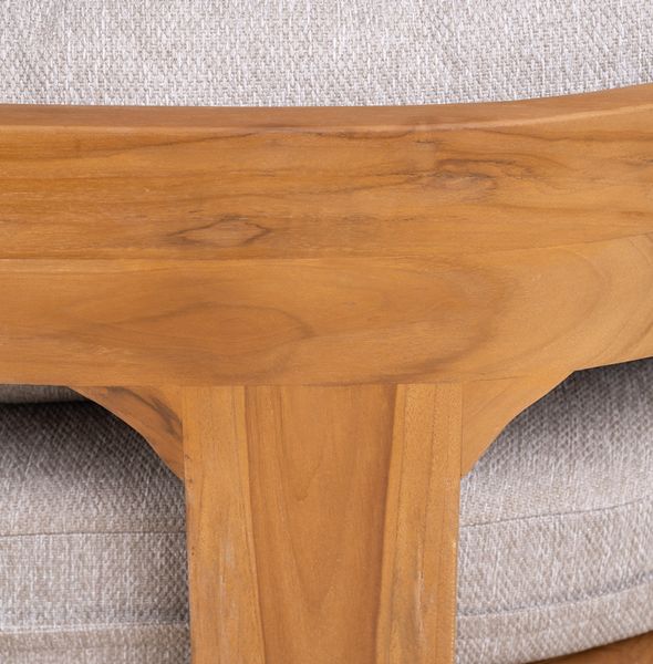 Gartenbank DARA Holz 183 cm halbrund, halbrundes Gartensofa