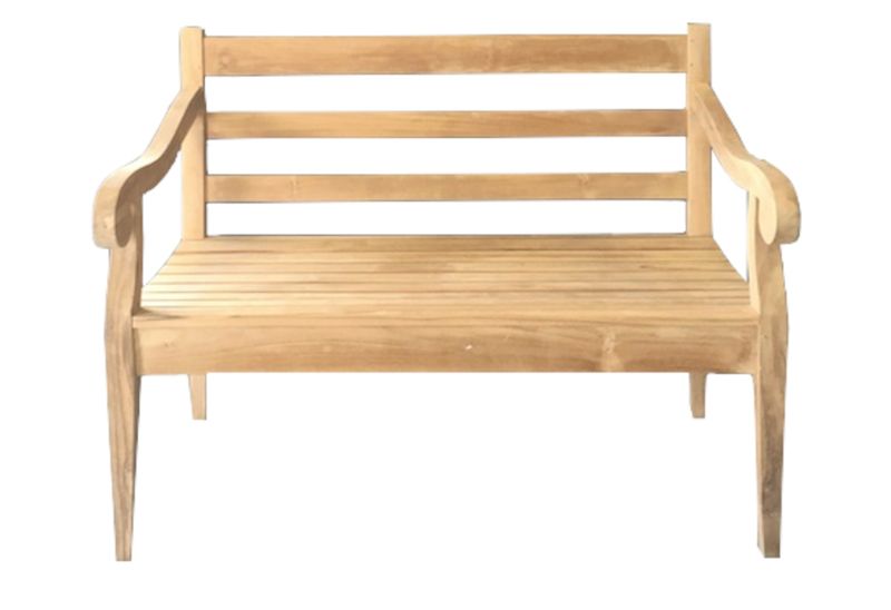 TINA, Landhaus Gartenbank 120 cm Massivholz modern