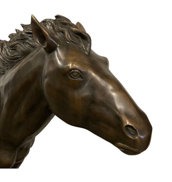 Garten Statue, Bronze Skulptur "galoppierendes Pferd" B 230 cm
