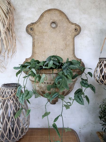 Matz Möbel Pflanztopf KATI Pflanzkübel für die Wand shabby Landhausstil