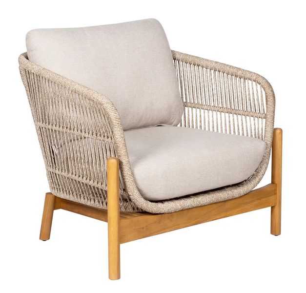 DINA, Garten-Lounge Möbel 4er Set beige-weiß