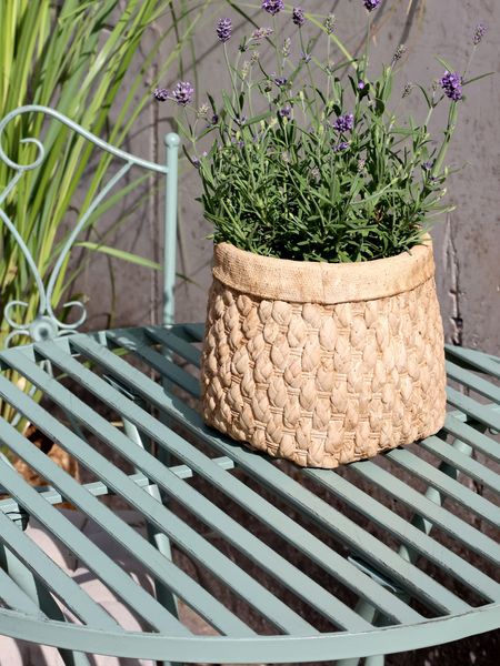 Gartentisch mit 2 Stühlen antik blau-türkis Landhausstil
