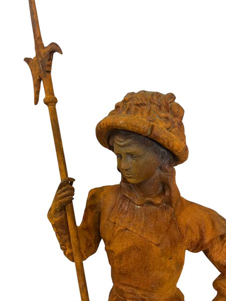 Garten Skulptur "Krieger-Paar-Statuen" Gusseisen