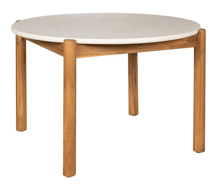 Matz Möbel Gartentisch CINA rund D 120 cm Holz-Terrazzo Landhausstil