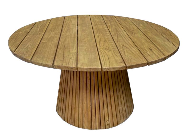 CINDY, Gartentisch rund D 150 cm Teak