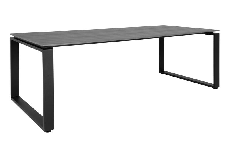 DEN, Gartentisch 210 cm modern grau-schwarz