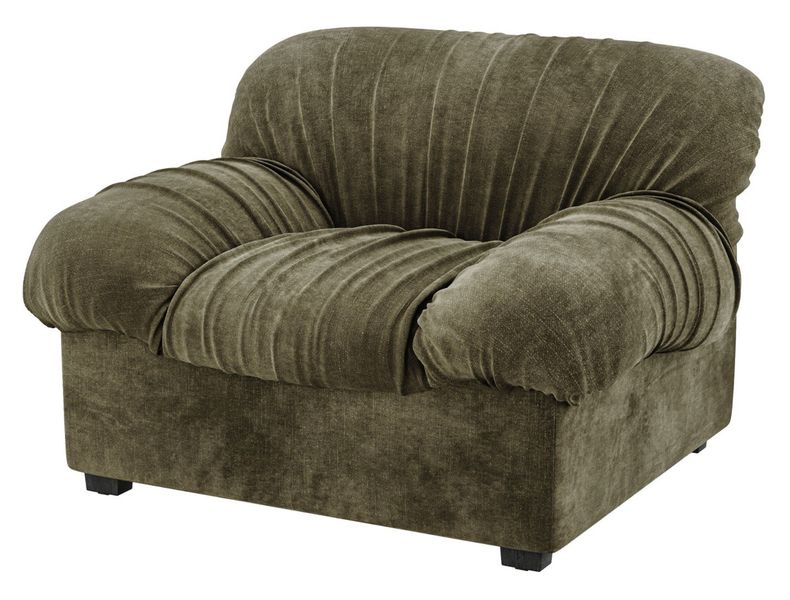 Matz Möbel Samt Sessel MAILA grün, Wohnzimmer Sessel