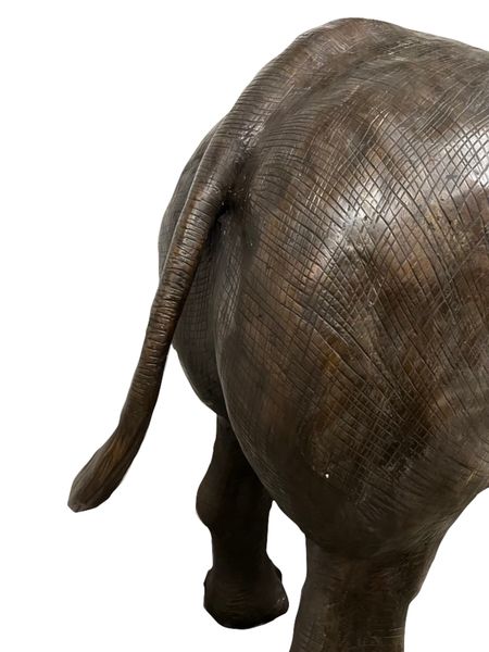 Bronze Skulptur, große Bronze Skulptur "Nashorn" Länge 260 cm