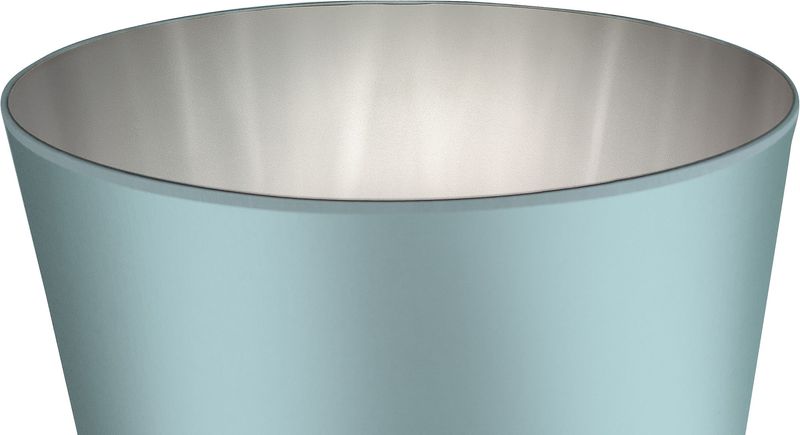 TL-399, Große Tischlampe Keramik blauer Schirm, Vasenlampe antikes Unikat