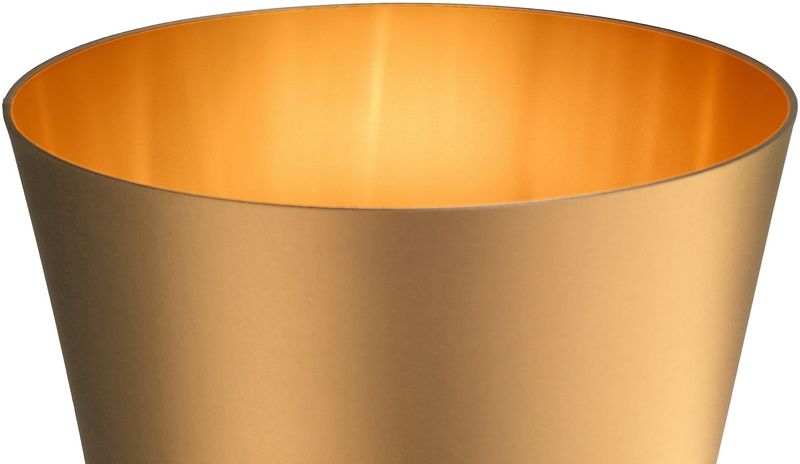 TL-399, Große Tischlampe Keramik mit gold Schirm, Vasenlampe antikes Unikat