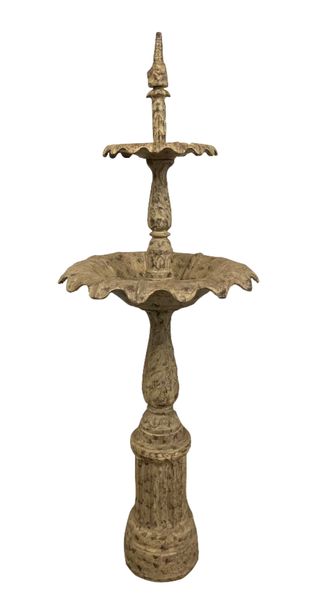 Brunnen Gusseisen "Georgianischer Brunnen" beige antik H 168 cm