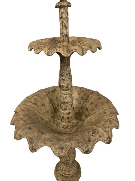 Brunnen Gusseisen "Georgianischer Brunnen" beige antik H 168 cm