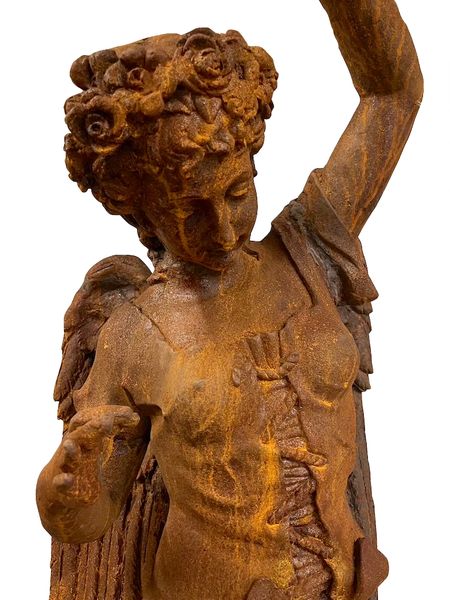 Gusseisen "Engel Statue" H 195 cm antik rostig