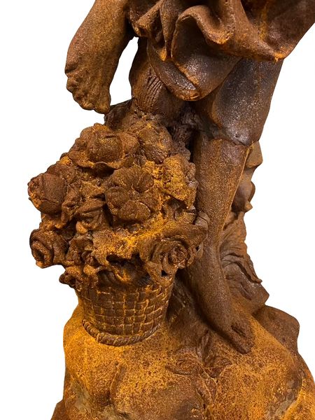 Gusseisen "Engel Statue" H 195 cm antik rostig