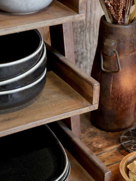 SINDI, Altholz Regal, Holzregal mit 5 Böden im Landhausstil