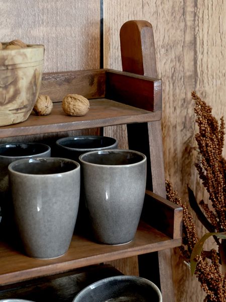 SINDI, Altholz Regal, Holzregal mit 5 Böden im Landhausstil