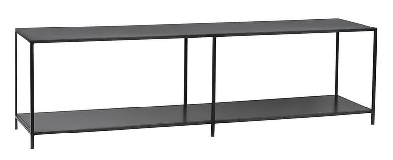 TONI, niedriges Industriedesign Regal schwarz Metall