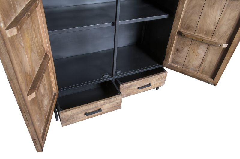 Matz Möbel Schrank RUBY Holz mit Stahlrahmen industriell