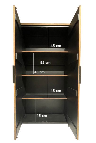 Industriedesign Schrank TOM Holz Metall, Wäscheschrank