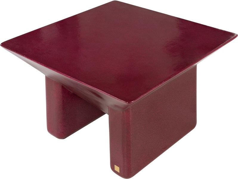 ISMA, Designer Couchtisch rot quadratisch, Designermöbel