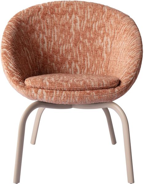 JOEY, Esszimmerstuhl terracotta-beige, Polsterstuhl, Designer Stuhl