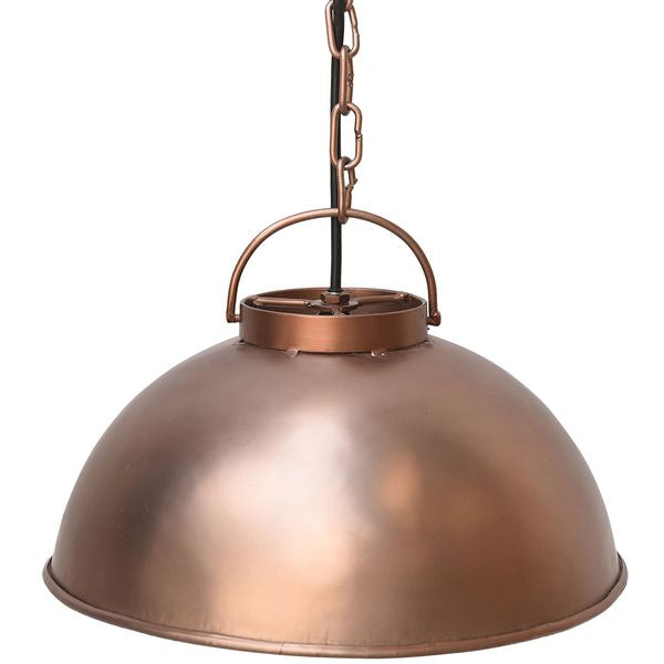 ORA, kleine Deckenlampe matt Kupfer rund D 30 cm Industriedesign