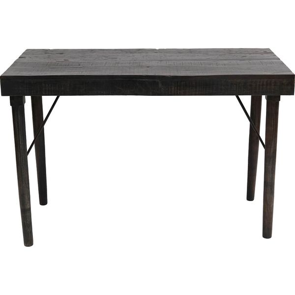 01, Kleiner Esstisch 117 cm breit antik schwarz Holz, Klapptisch