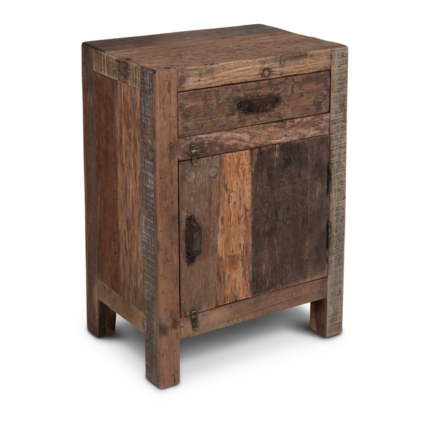 Kleiner Altholz Schrank H 70 cm, Nachtschank SANO
