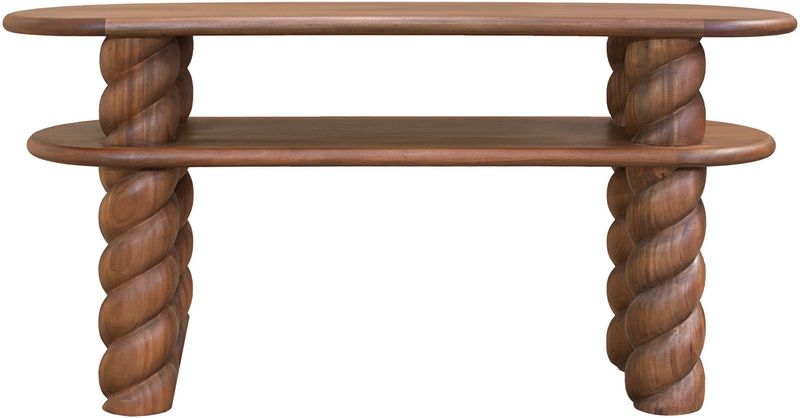 Designer Konsolentisch JEFF mit gedrechselten Säulen B 164 cm