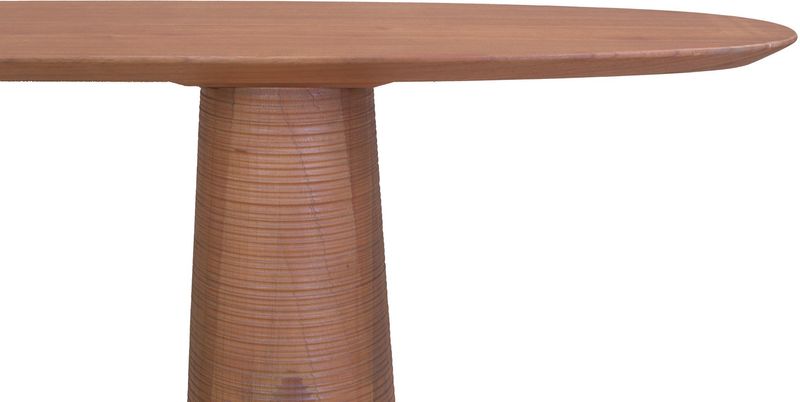 Moderner Konsolentisch oval JAMA Holz B 160 cm auf Säulen