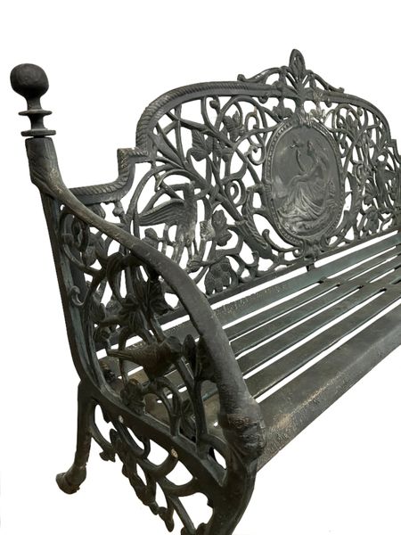 LEVE, Landhaus Gartenbank B 190 cm Gusseisen dunkelgrün