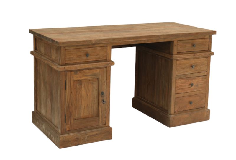 Landhaus Klassiker Schreibtisch JENE Teak L 180 cm