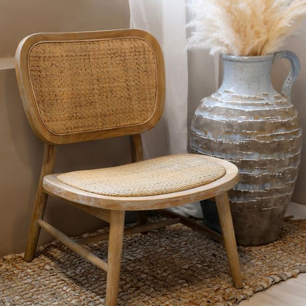 Matz Möbel Sessel JUNA Rattan & Holz Landhausstil