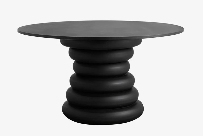 LULA, Esstisch rund 140 cm schwarz - modernes Design