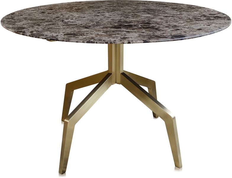 Marmor Esstisch RADI rund 120 cm beige-gold
