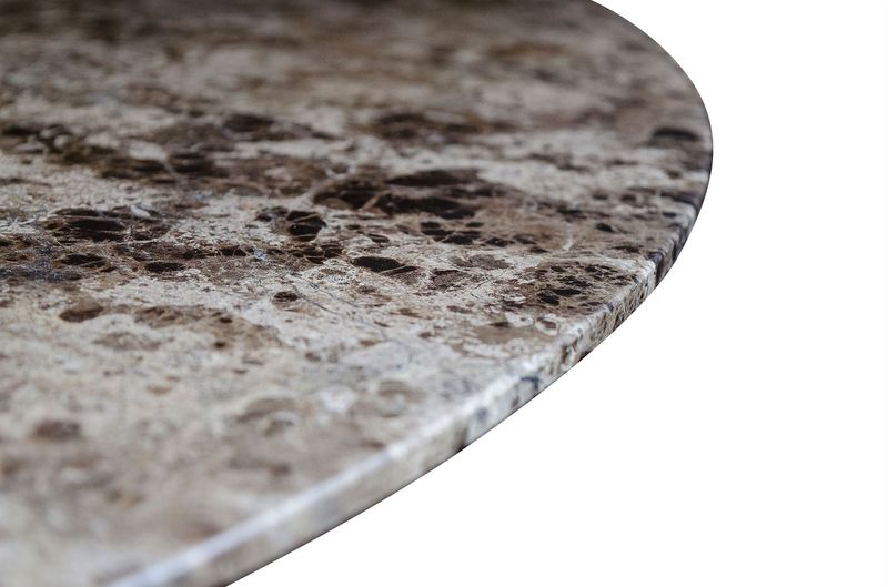Marmor Esstisch RADI rund 120 cm beige-gold