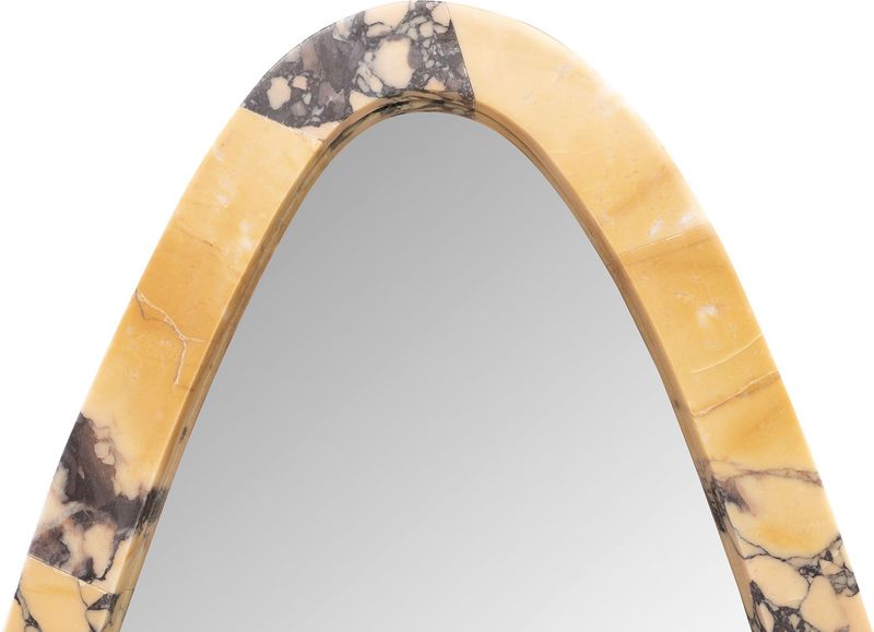 JACK, Wandspiegel oval H 102 cm Marmor-Rahmen