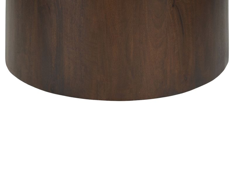 CINO, Esstisch rund 130 cm Marmor-Holz Säulenfuß