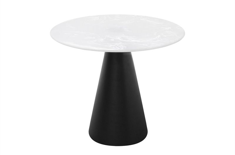 CONE, Marmortisch rund D 70 cm weiß Marmor