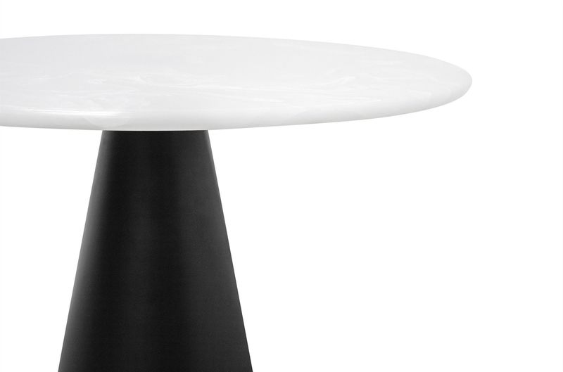 CONE, Marmortisch rund D 70 cm weiß Marmor