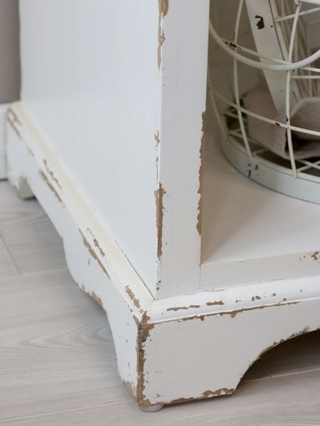 RITA, Regal mit 5 Böden shabby creme-weiß im Landhausstil