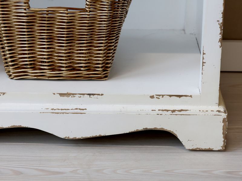 RITA, Regal mit 5 Böden shabby creme-weiß im Landhausstil