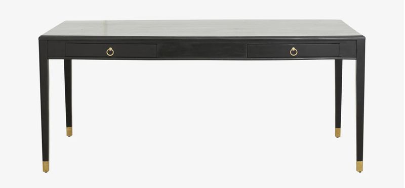 Matz Möbel Designer Schreibtisch ELLA, B 179 cm schwarz-gold
