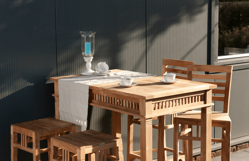 Matz Möbel Garten Stehtisch GINA 120 cm Länge Landhausstil