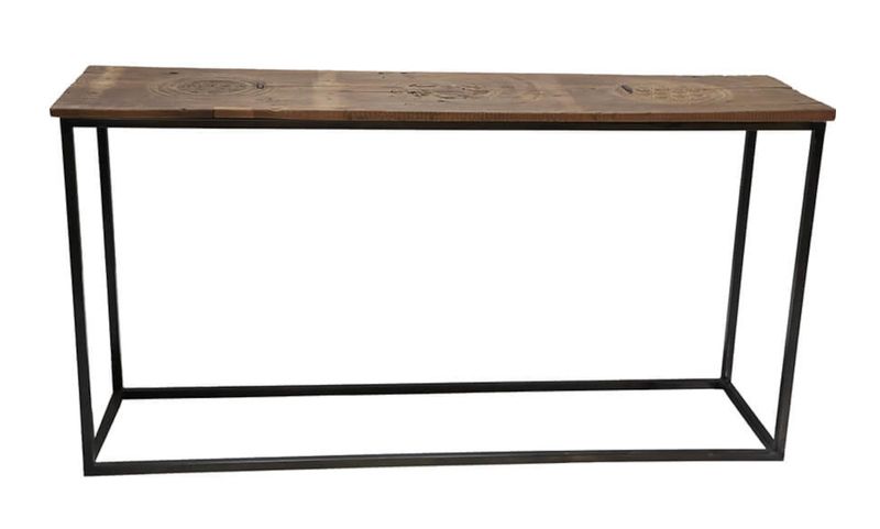 Matz Möbel Konsolentisch industrial B 150 cm Altholz-Metall