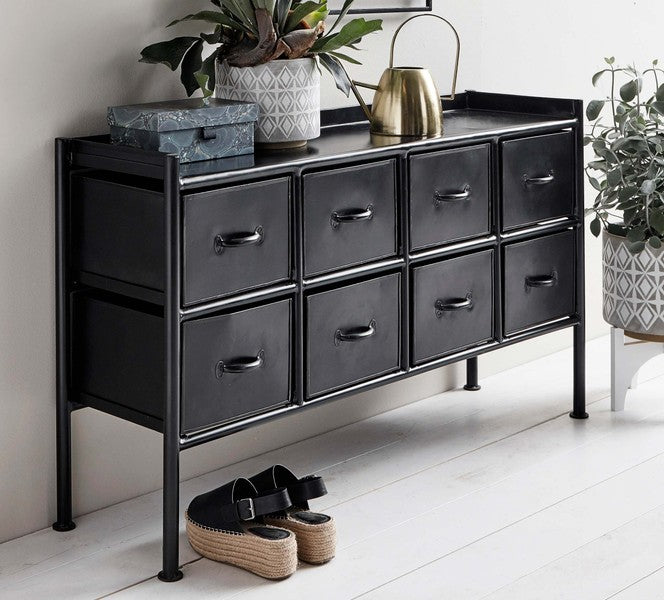 Matz Möbel Metall Sideboard CADDY mit 8 Schubladen