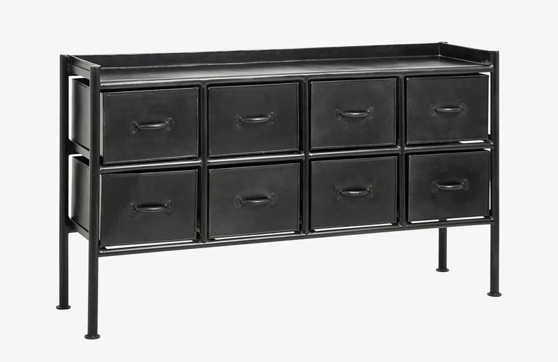 Matz Möbel Metall Sideboard CADDY mit 8 Schubladen