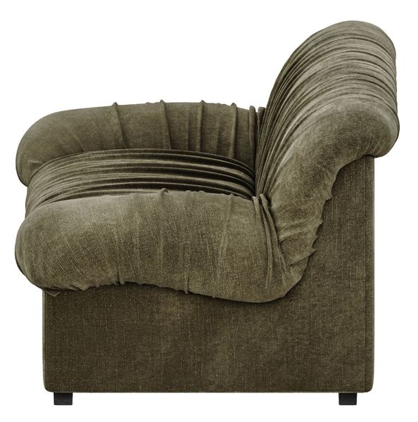 Matz Möbel Samt Sofa MAILA grün 3 Sitzer, gemütliches Wohnzimmer Sofa