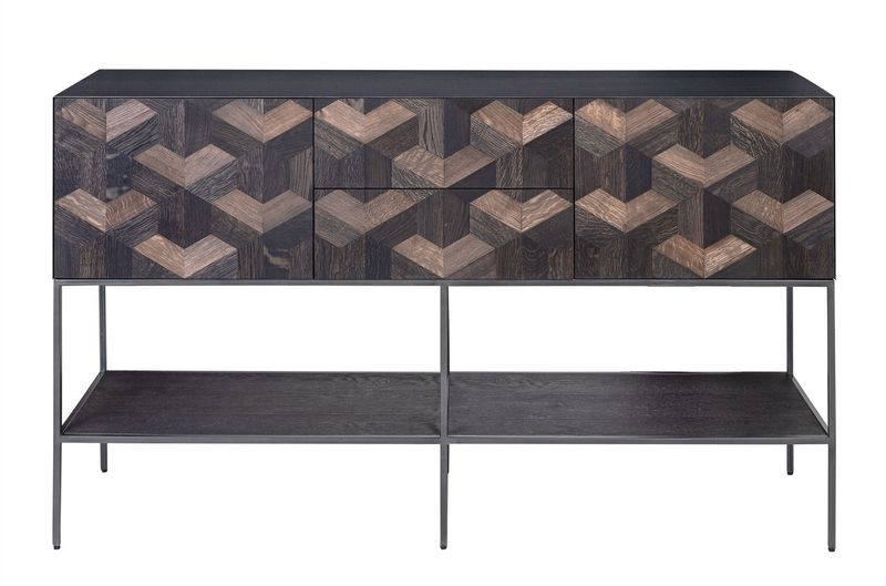 LILLY, Designer Sideboard schwarz-natur